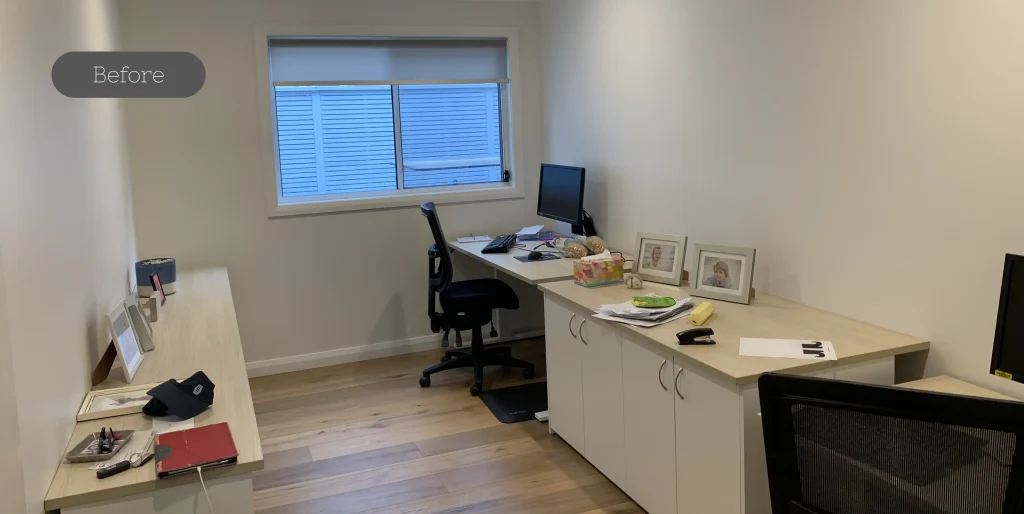 Home office in Forestville before redecoration and styling