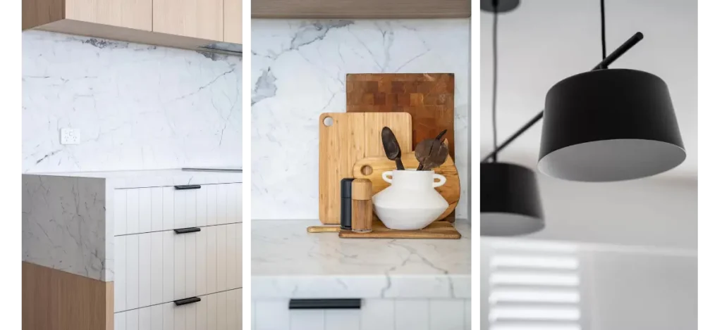 finishing details in a manly kitchen