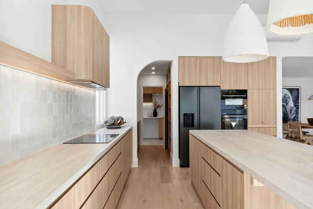 modern coast kitchen with butlers pantry in Collaroy