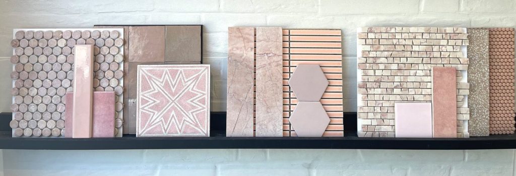 pink blush tone tiles