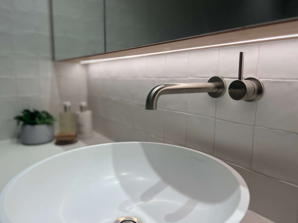 bathroom renovation - taps and basin