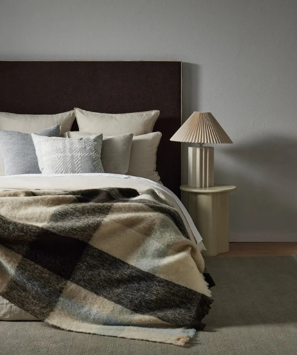 kinloch throw in cocoa by Weave Home