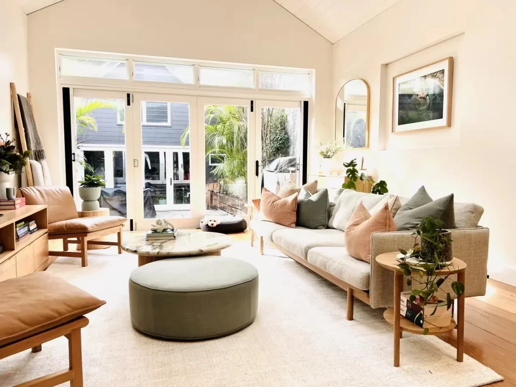 Light filled living room redecorated by Orli Interiors. Manly, Northern Beaches, Sydney.