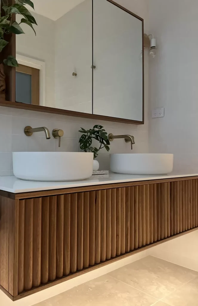 custom wood finish cabinetry in a full home renovation in Manly Vale, Northern Beaches Sydney