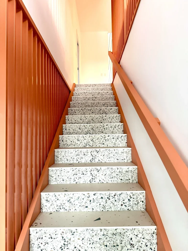 tiled stairs in a knock down rebuild home in Manly Vale