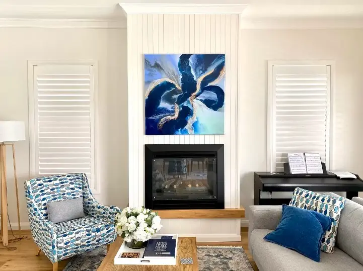 Beautiful blue artwork by Rachel Higby